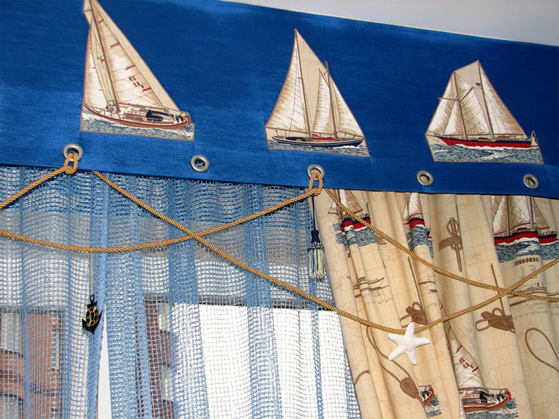 шторы в комнату детскую мальчика в морском стиле