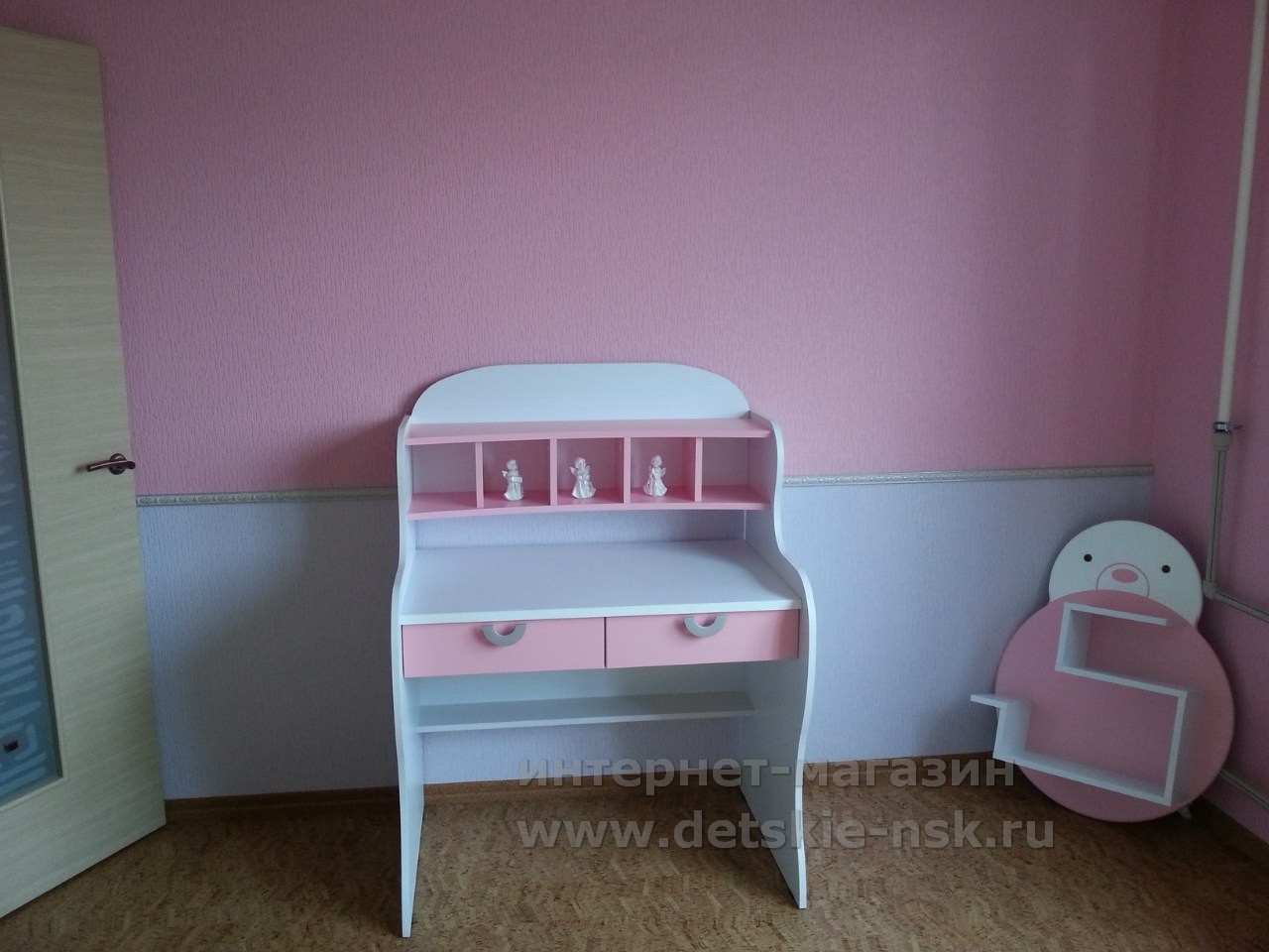 Комната  для девочки "Зайка" в реальном интерьере (фото из портфолио интернет-магазина Детские-НСК)  детская мебель для девочки зайка